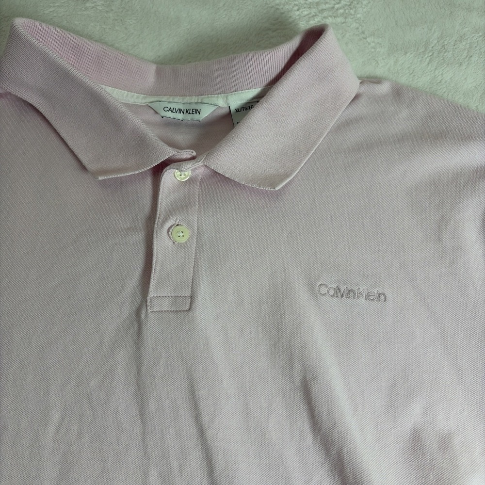 Calvin Klein Women's Pink Preppy 2 Button Front Shirt XL Collared Y2K 90s Retro - Picture 2 of 10